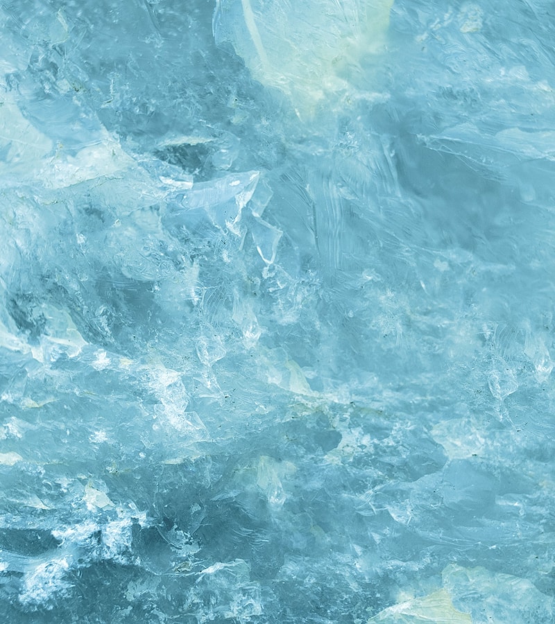 Translucent blue crystal texture background.