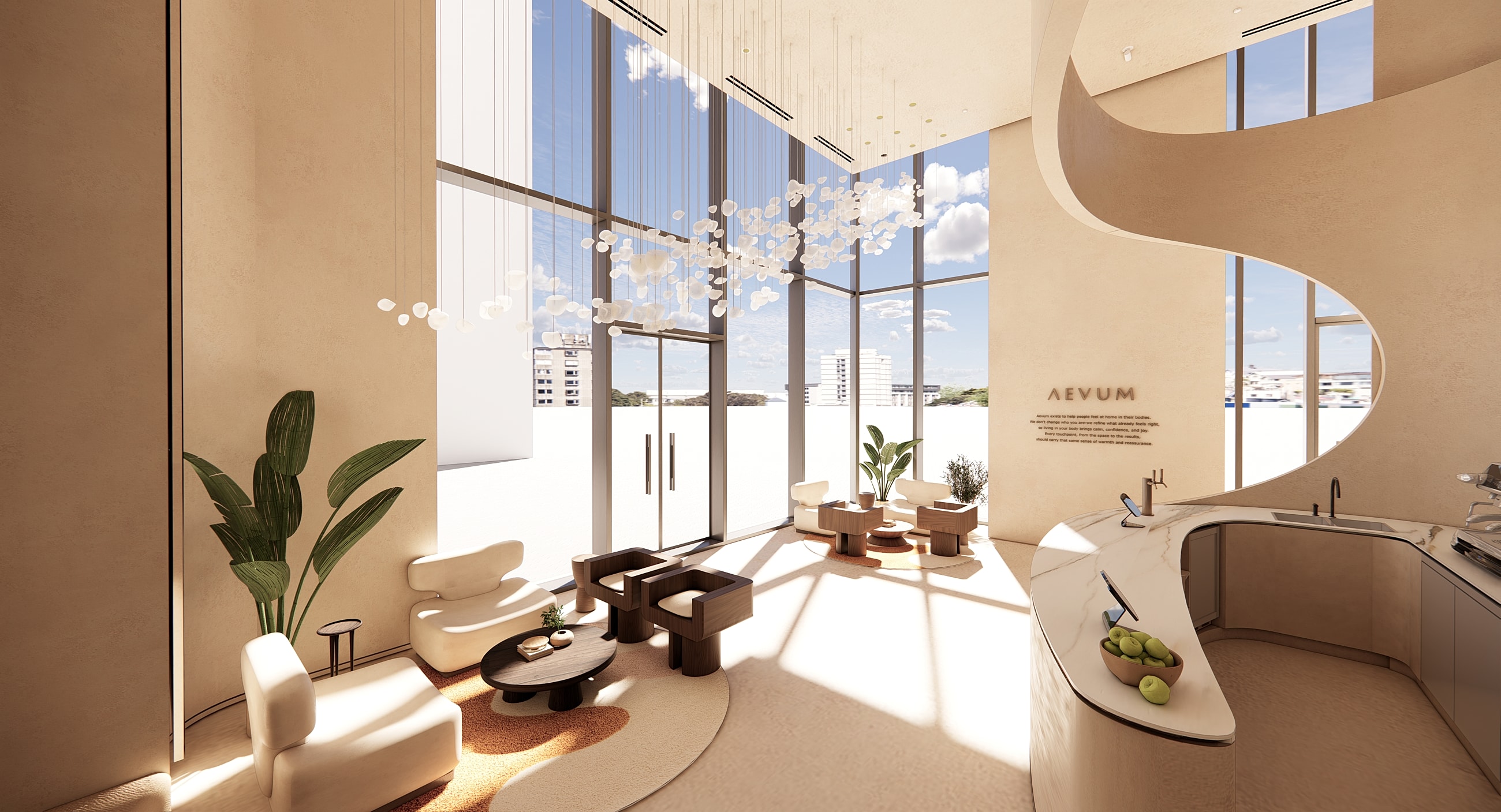 Smiling woman with long hair and shadows.